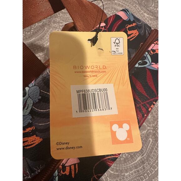 NWT Bioworld Disney Lilo and Stitch Hawaiian Floral Mini Backpack - Picture 5 of 5